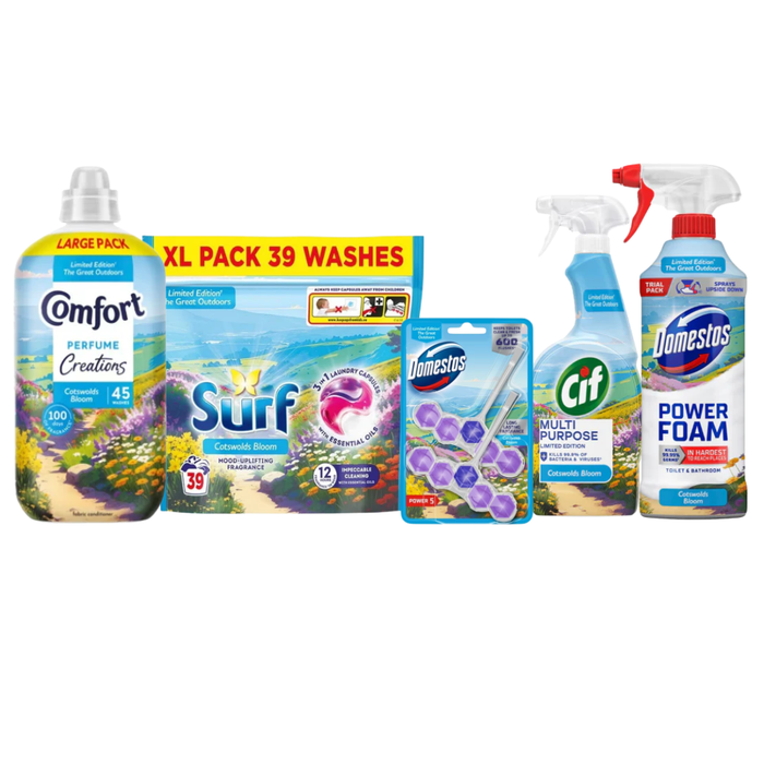 Cotswolds Bloom 5-Piece Home Cleaning & Laundry Bundle Cleaning Bundles FabFinds