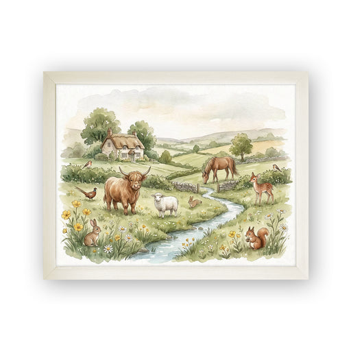 Countryside Print Lap Tray with Cushioned Base 45cm Decorative Trays FabFinds