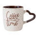 Cream Ceramic Mug 350ml with Heart-Shaped Handle Assorted Designs Mugs FabFinds Mocha