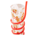 Christmas Drinks Cup with Curly Straw Assorted Colours Drinkware FabFinds