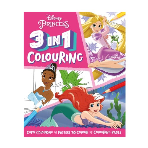 Disney Princess 3 in 1 Colouring Book Arts & Crafts Disney   