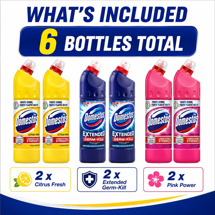 Domestos Bleach Mix Bundle 6 Pack Household Cleaning Domestos
