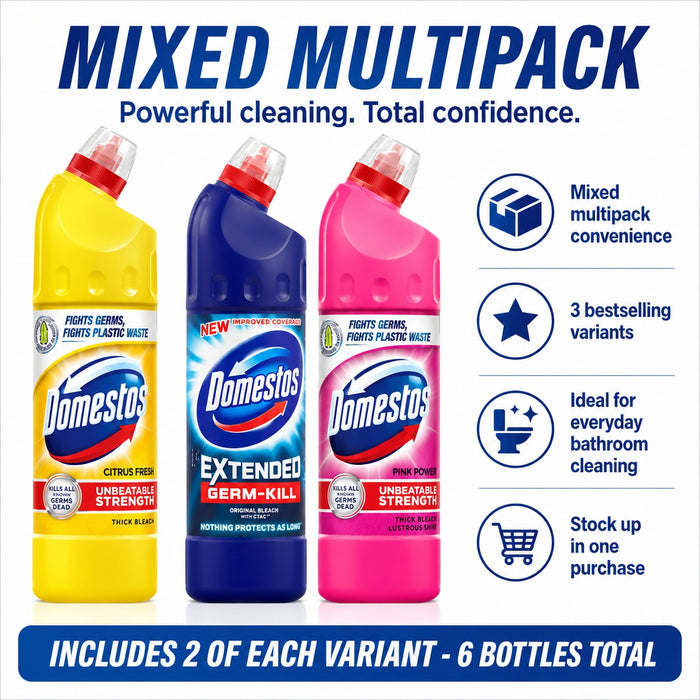 Domestos Bleach Mix Bundle 6 Pack Household Cleaning Domestos