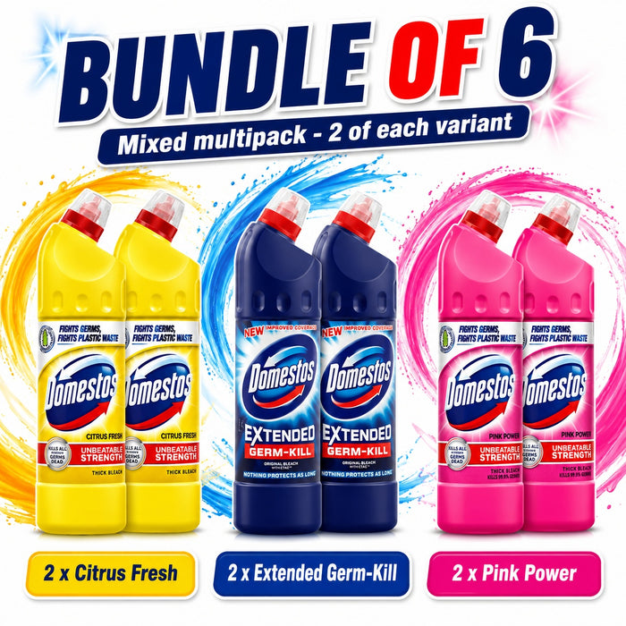 Domestos Bleach Mix Bundle 6 Pack Household Cleaning Domestos