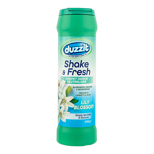 Duzzit Shake & Fresh Lily Blossom Carpet Odour Neutraliser 500g Floor & Carpet Cleaners Duzzit   