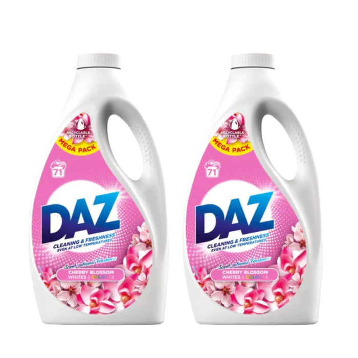 Daz Laundry Liquid Cherry Blossom Assorted Laundry - Detergent Daz 71 Wash Pack of 2