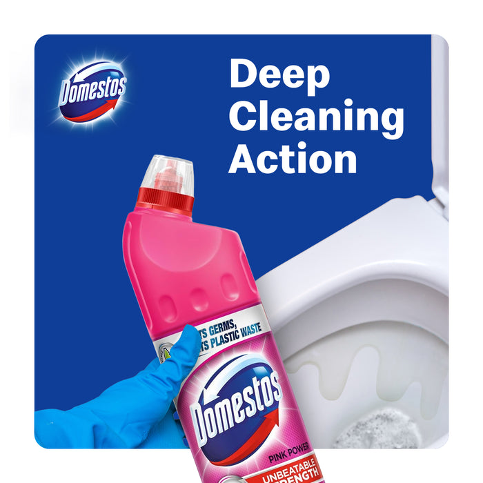 Domestos Pink Power Bleach 750ml Assorted Packs Toilet Cleaners Domestos