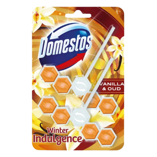 Domestos Toilet Block 2x55g Winter Indulgence Vanilla & Oud Toilet Cleaners Domestos
