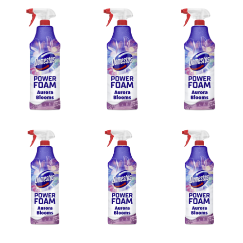 Domestos Power Foam Aurora Blooms Winter 650ml Assorted Packs Floor Cleaner Domestos Pack of 6