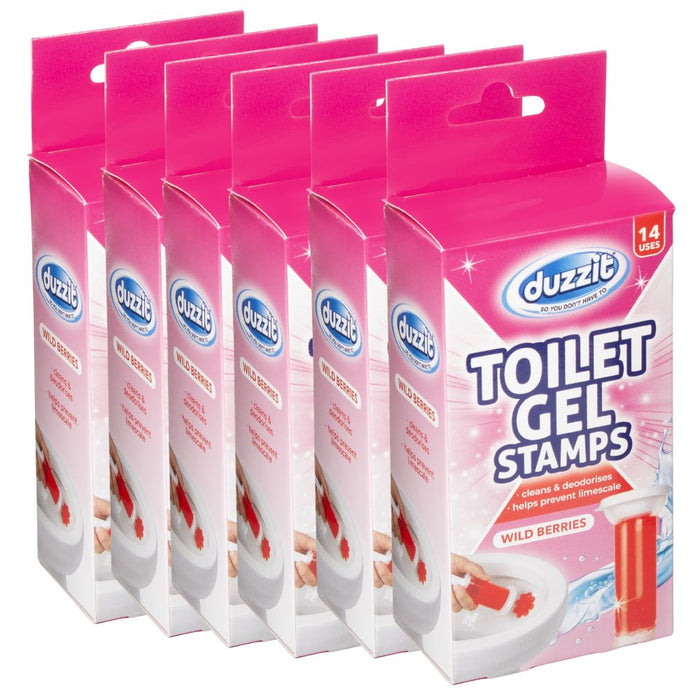 Duzzit Toilet Gel Stamps Wild Berries Assorted Packs Toilet Cleaner Duzzit Pack of 6