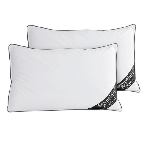 2 Pack Egyptian Cotton Pillowcases Ultra Soft Assorted Colours Pillow FabFinds Black