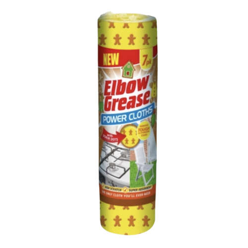 Elbow Grease Power Cloths Gingerbread 7 Pack Cloths, Sponges & Scourers Elbow Grease