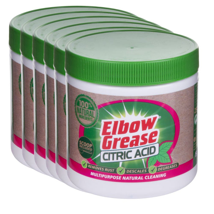 Elbow Grease Citric Acid 250g Assorted Packs Descaler Elbow Grease Pack of 6