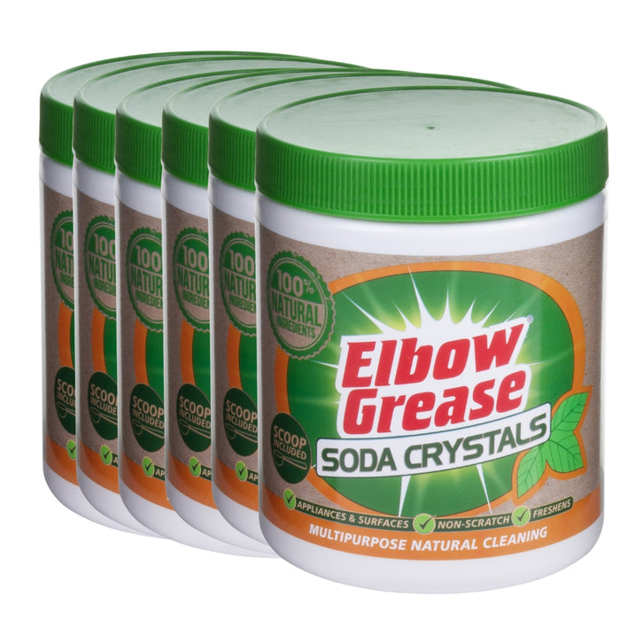 Elbow Grease Soda Crystals 500g Assorted Packs Household Cleaner Elbow Grease Pack of 6