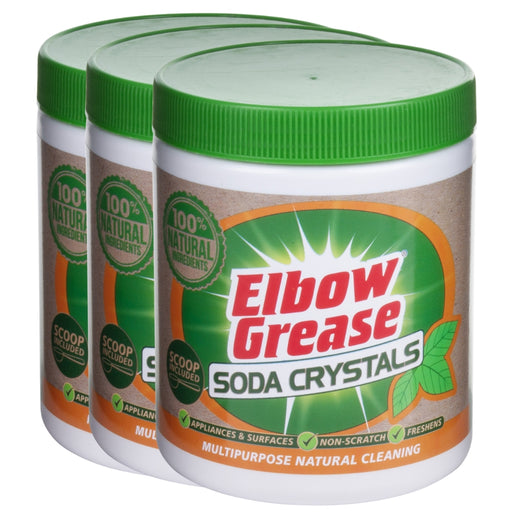 Elbow Grease Soda Crystals 500g Assorted Packs Household Cleaner Elbow Grease Pack of 3