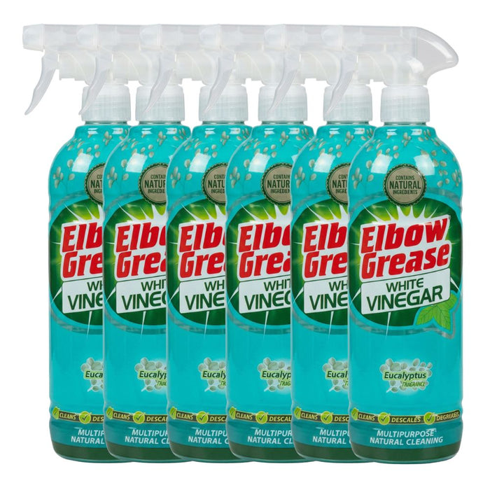 Elbow Grease White Vinegar Spray 750ml Eucalyptus Assorted Packs Multi-Purpose Cleaner Elbow Grease Pack of 6