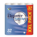 Elegance Feather Soft Toilet Roll 3 Ply Assorted Packs Toilet Roll & Wipes elegance Pack of 32