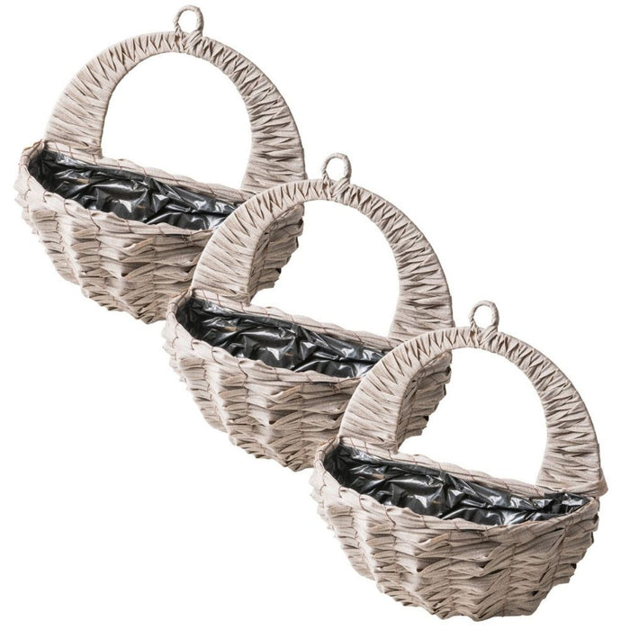 Wavy Hanging Basket 31cm Assorted Packs Plant Pots & Planters FabFinds Pack of 3