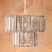 2 Tiered Smokey Grey Easy Fit Pendant Shade Home Lighting FabFinds