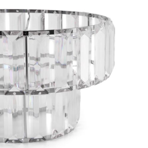 Crystal 2 Tier Clear Ceiling Pendant Shade Home Lighting FabFinds