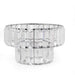 Crystal 2 Tier Clear Ceiling Pendant Shade Home Lighting FabFinds Pack of 1