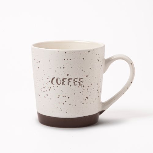 Natural Speckled Ceramic Coffee Mugs 400ml Assorted Design Mugs FabFinds Brown