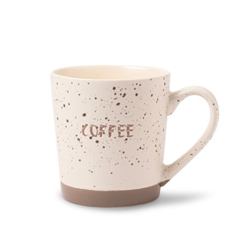Natural Speckled Ceramic Coffee Mugs 400ml Assorted Design Mugs FabFinds Beige