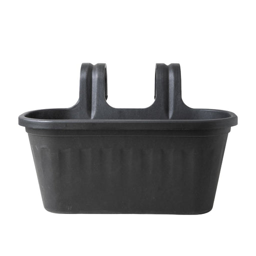 Garden Essentials Over Fence Plastic Basket 38cm Assorted Colours Plant Pots & Planters Garden Essentials Black Pack of 1