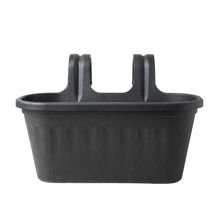 Garden Essentials Over Fence Plastic Basket 38cm Assorted Colours Plant Pots & Planters Garden Essentials Black Pack of 1