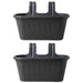 Garden Essentials Over Fence Plastic Basket 38cm Assorted Colours Plant Pots & Planters Garden Essentials Black Pack of 2