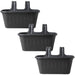Garden Essentials Over Fence Plastic Basket 38cm Assorted Colours Plant Pots & Planters Garden Essentials Black Pack of 3