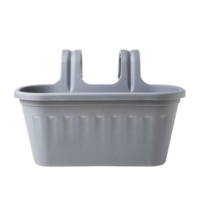 Garden Essentials Over Fence Plastic Basket 38cm Assorted Colours Plant Pots & Planters Garden Essentials Grey Pack of 1