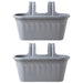Garden Essentials Over Fence Plastic Basket 38cm Assorted Colours Plant Pots & Planters Garden Essentials Grey Pack of 2