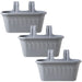 Garden Essentials Over Fence Plastic Basket 38cm Assorted Colours Plant Pots & Planters Garden Essentials Grey Pack of 3