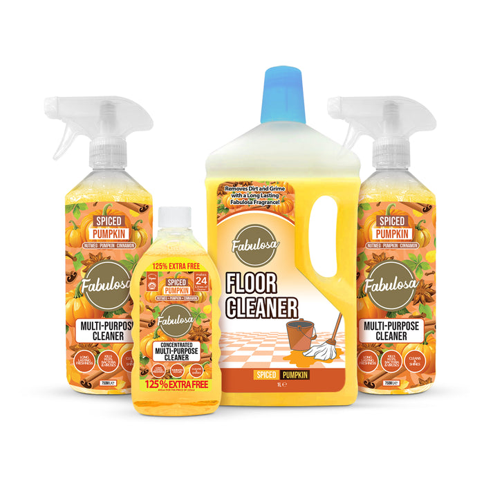 Fabulosa Spiced Pumpkin Autumn Cleaning 4 Piece Bundle Multi-surface Cleaners Fabulosa