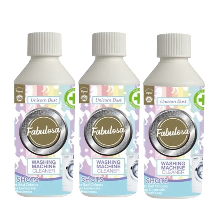 Fabulosa Washing Machine Cleaner Unicorn Dust 250ml Assorted Packs Washing Machine Cleaners Fabulosa Pack of 3