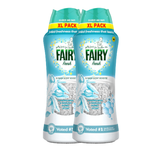 Fairy In Wash Scent Booster Beads Almond Milk & Manuka Honey 495g Assorted Packs Laundry - Scent Boosters & Sheets Fairy Pack of 2