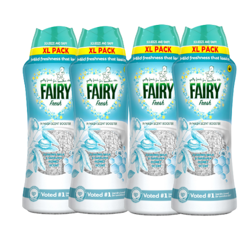 Fairy In Wash Scent Booster Beads Almond Milk & Manuka Honey 495g Assorted Packs Laundry - Scent Boosters & Sheets Fairy Pack of 4