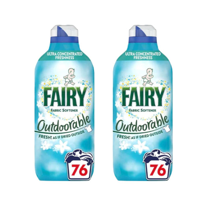 Fairy Outdoorable Fabric Conditioner 69|76 Wash Assorted Packs Laundry - Fabric Conditioner Fairy 76 Wash Pack of 2