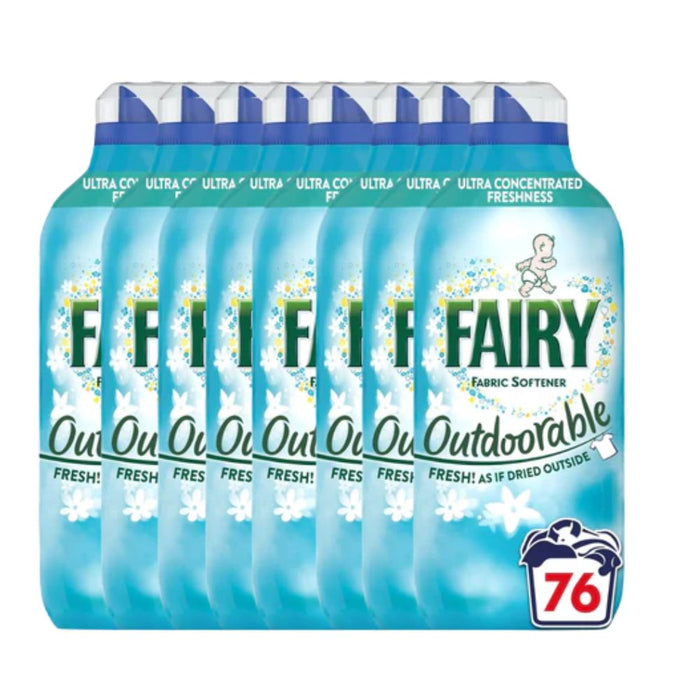 Fairy Outdoorable Fabric Conditioner 69|76 Wash Assorted Packs Laundry - Fabric Conditioner Fairy 76 Wash Pack of 8