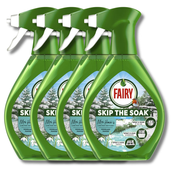 Fairy Power Spray Hand Dishwashing Woodland Wander 650ml Assorted Packs Washing Up Liquid Fairy Pack of 4