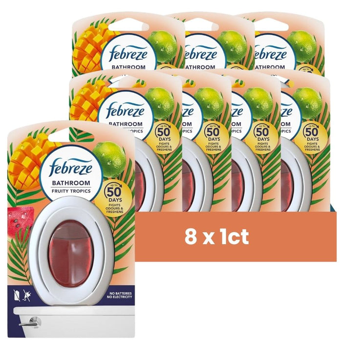 Febreze Fruity Tropics Bathroom Air Freshener 7.5ml Assorted Packs Air Fresheners Febreze Pack of 8