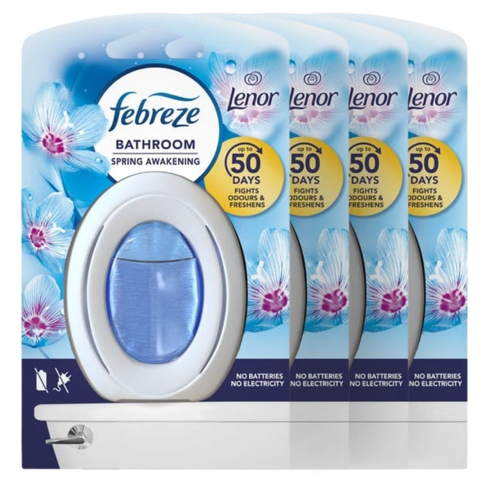 Febreze Spring Awakening Bathroom Air Freshener 7.5ml Assorted Packs Air Fresheners Febreze Pack of 4