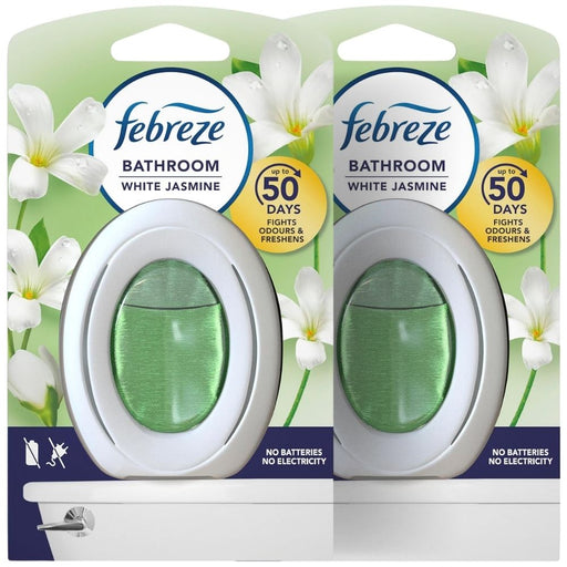 Febreze White Jasmine Bathroom Air Freshener 7.5ml Assorted Packs Air Fresheners Febreze Pack of 2