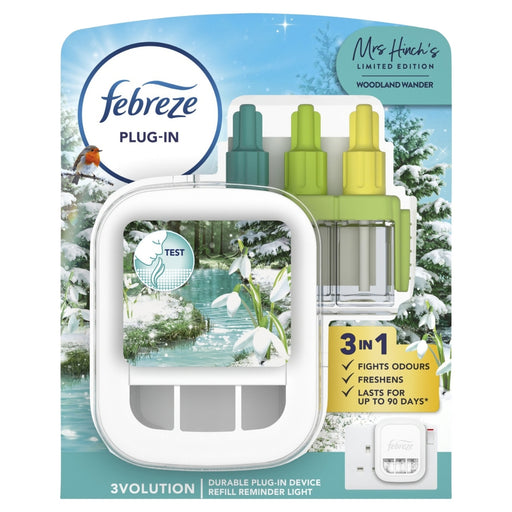 Febreze 3volution Air Freshener Plug-in Starter Kit Woodland Wander Assorted Packs Air Fresheners & Re-fills Febreze Pack of 1
