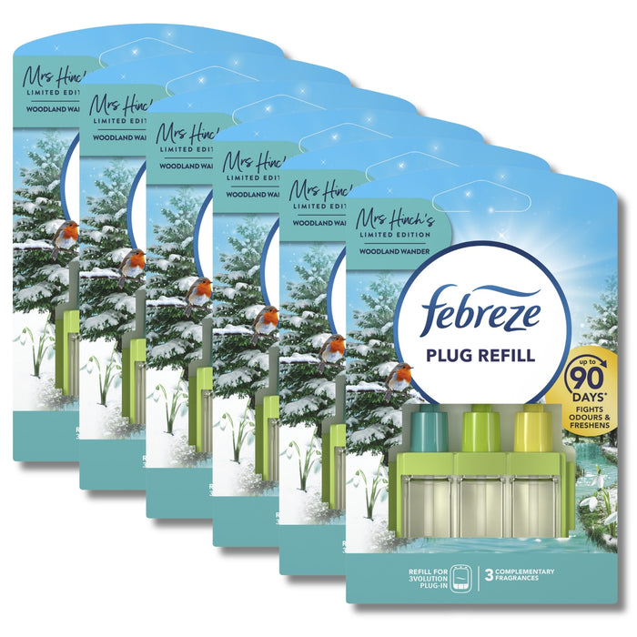 Febreze 3volution Air Freshener Plug-in Refill Woodland Wander 20ml Assorted Packs Air Fresheners & Re-fills Febreze Pack of 6