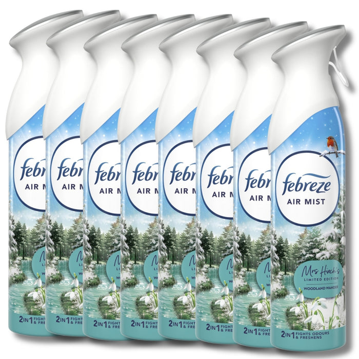 Febreze Air Freshener Spray Woodland Wander 185ml Assorted Packs Air Fresheners Febreze Pack of 8