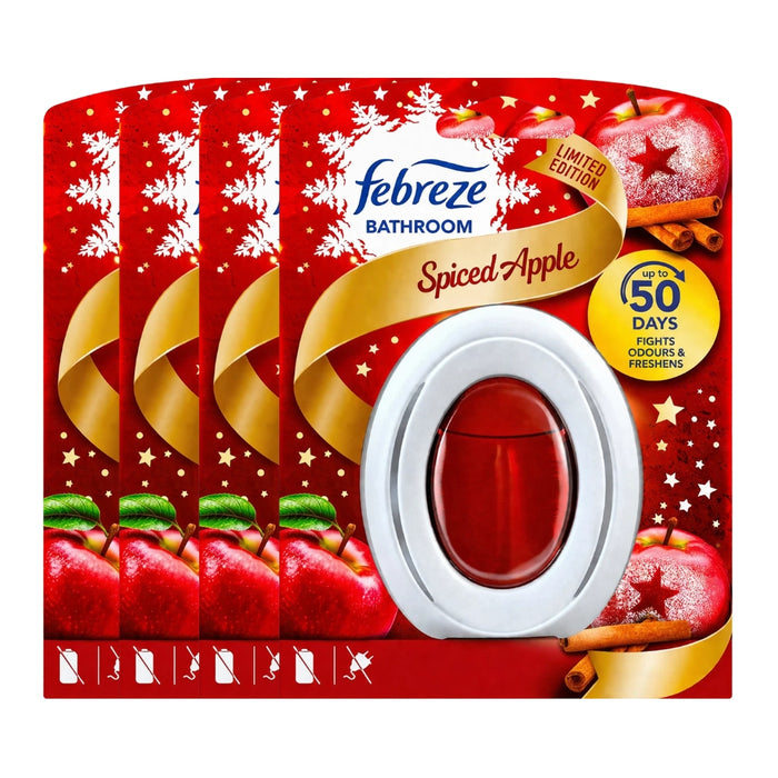 Febreze Bathroom Air Freshener 7.5ml Assorted Packs Air Fresheners Febreze Pack of 4 Spiced Apple