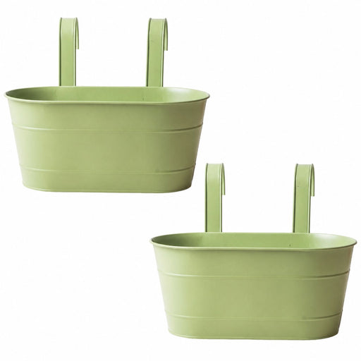 Over Fence Planter Spring Green 26.5cm Assorted Packs Plant Pots & Planters FabFinds Pack of 2