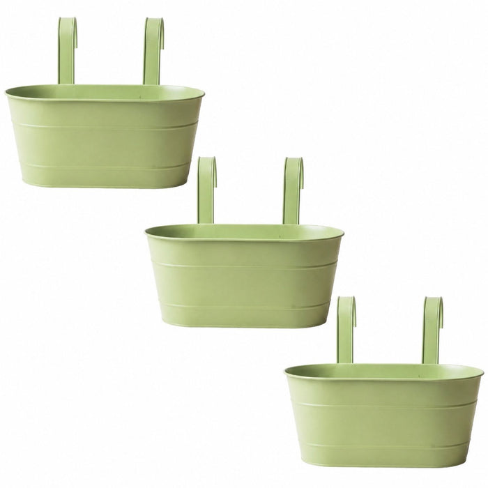 Over Fence Planter Spring Green 26.5cm Assorted Packs Plant Pots & Planters FabFinds Pack of 3